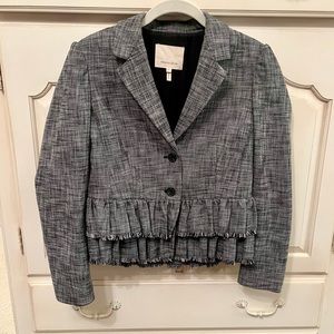 Rebecca Taylor Cropped Peplum Blazer